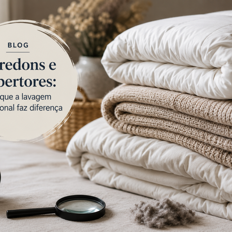 Lavagem profissional de edredons e cobertores na Lavanderia Clean Express